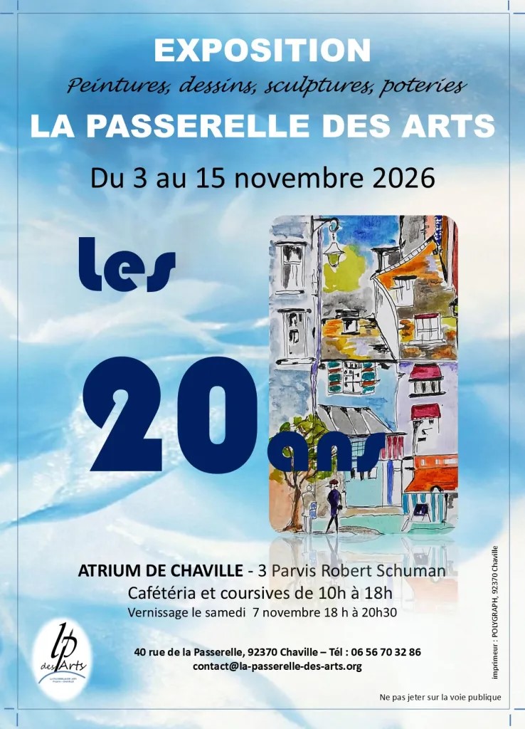 Flyer les 20ans de la passerelle des arts